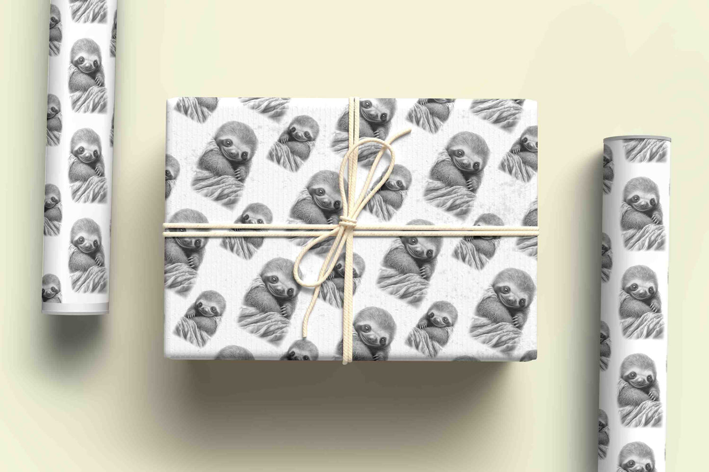 Sloth Wrapping Paper - Personalised Gift Wrap