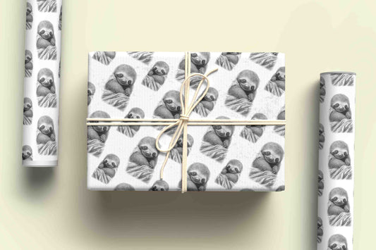 Sloth Wrapping Paper - Personalised Gift Wrap