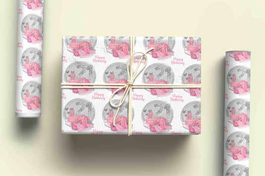 21st Birthday Wrapping Paper - Personalised Gift Wrap - Happy Birthday Wrapping Paper