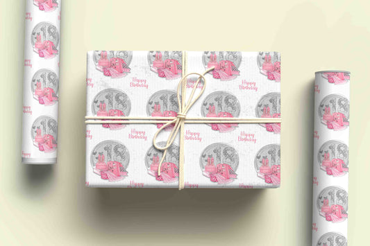 18th Birthday Wrapping Paper - Personalised Gift Wrap - Happy Birthday Wrapping Paper, Milestone Birthday