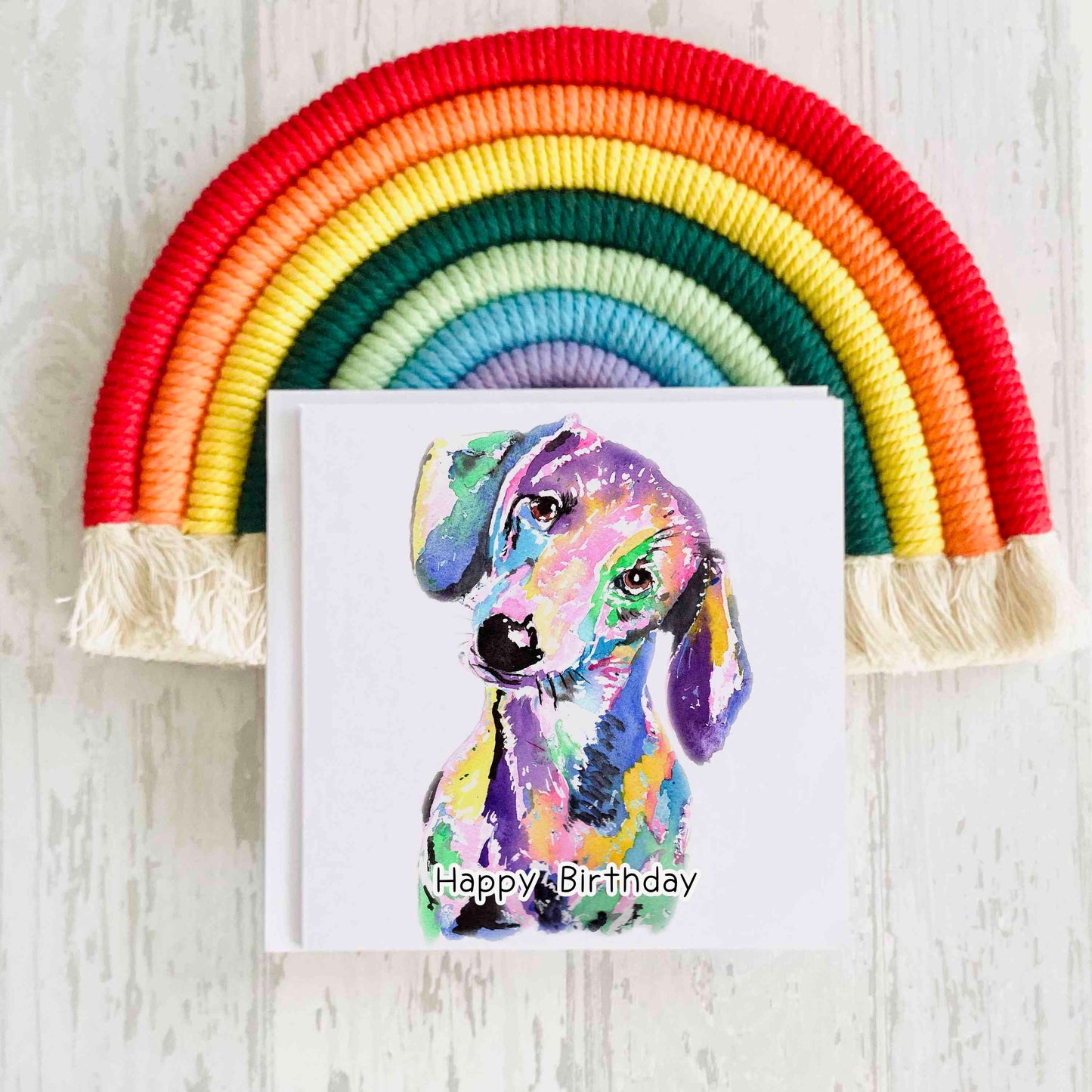 Dachshund Birthday Card, Personalised Dog Card, Dog Birthday Card