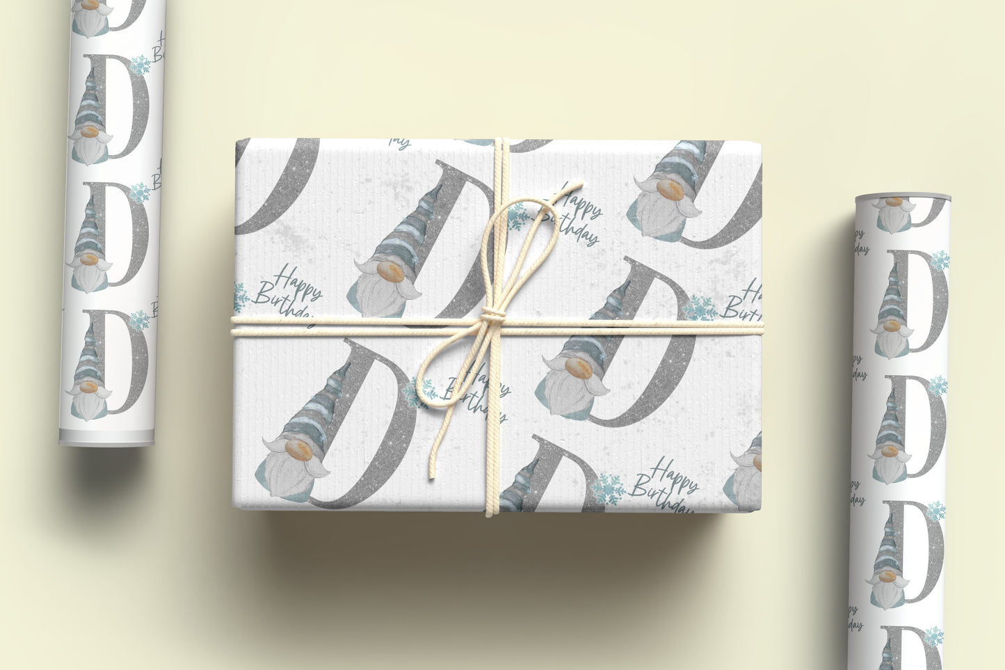 Gonk Wrapping paper,  Personalised Gift Wrap, Personalised Gonk Birthday Wrapping Paper