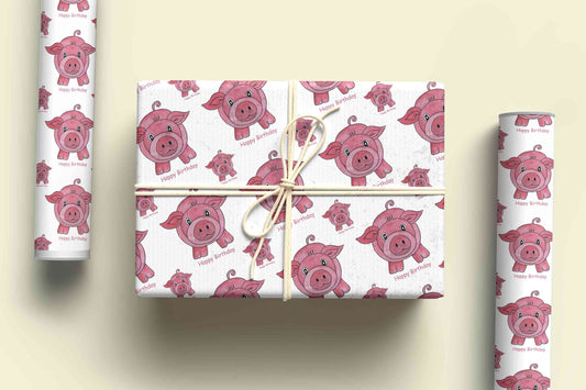 Cute Pig Wrapping Paper