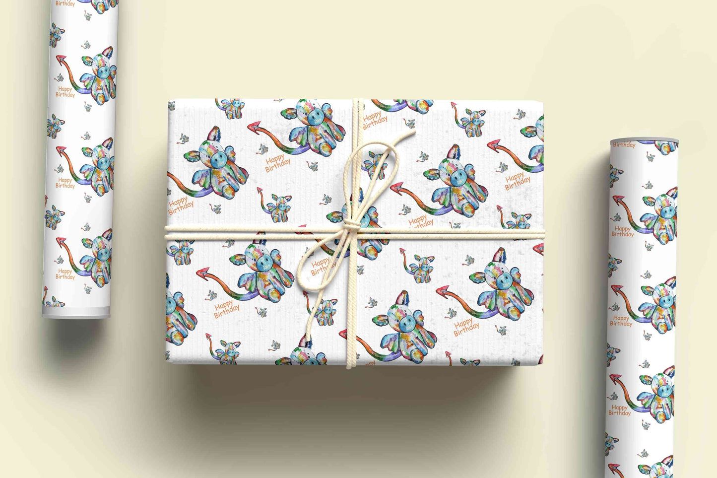 Rainbow Dragon Wrapping Paper