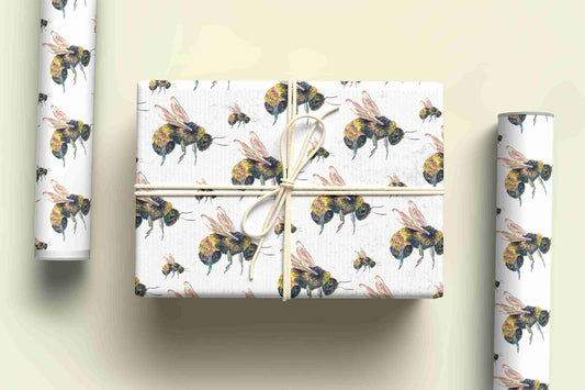 Bee Wrapping Paper, Personalised Gift Wrap