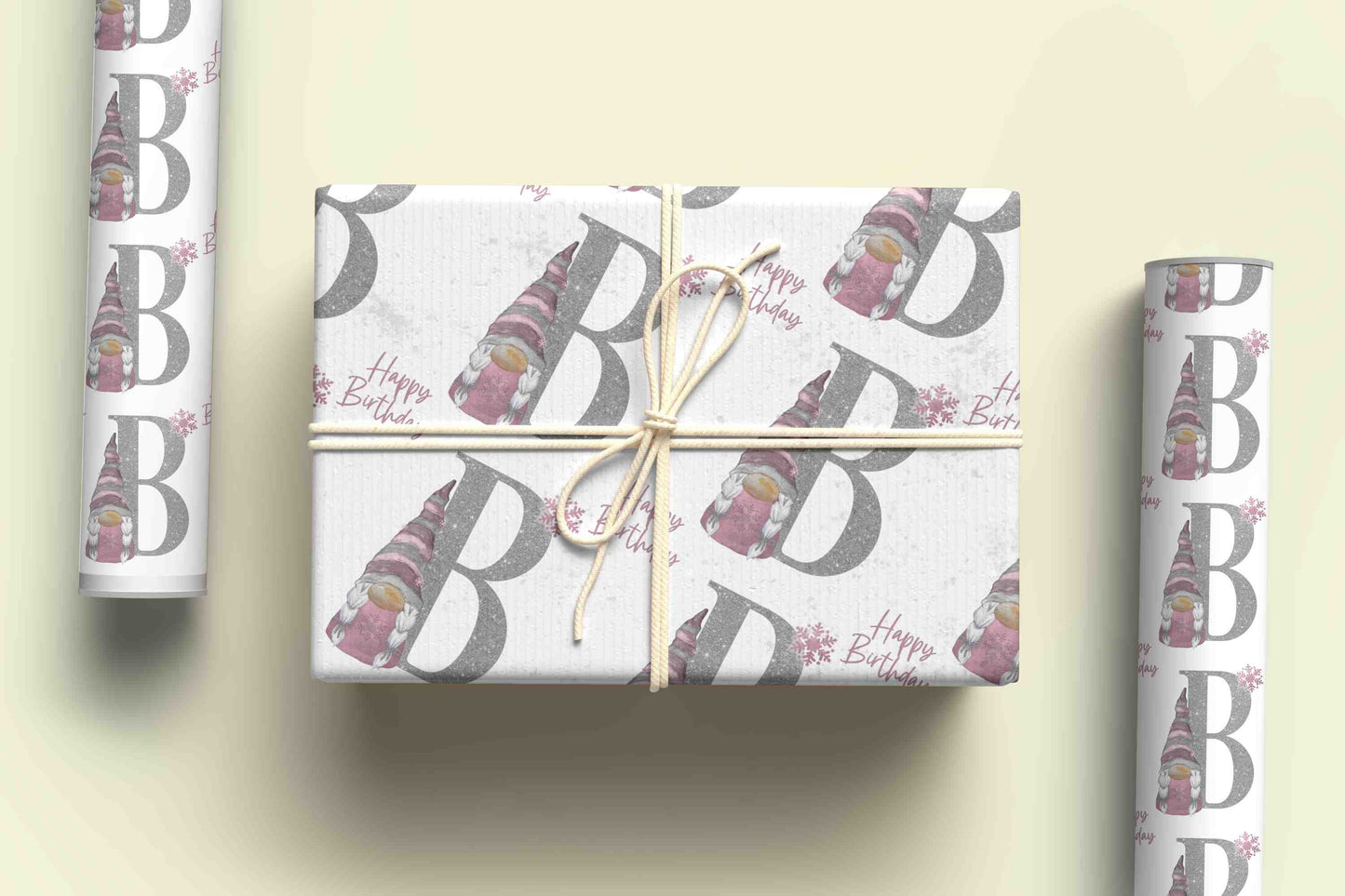 Gonk Wrapping paper,  Personalised Gift Wrap, Personalised Gonk Birthday Wrapping Paper