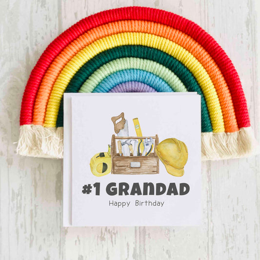 Number 1 Grandad Birthday Card, Father's Day Card