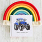 Blue Tractor Birthday Card, Father's Day Card