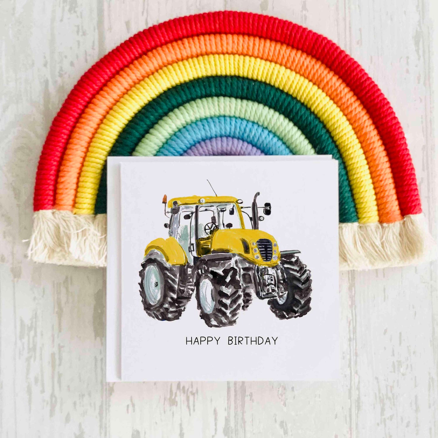 Blue Tractor Birthday Card, Father's Day Card