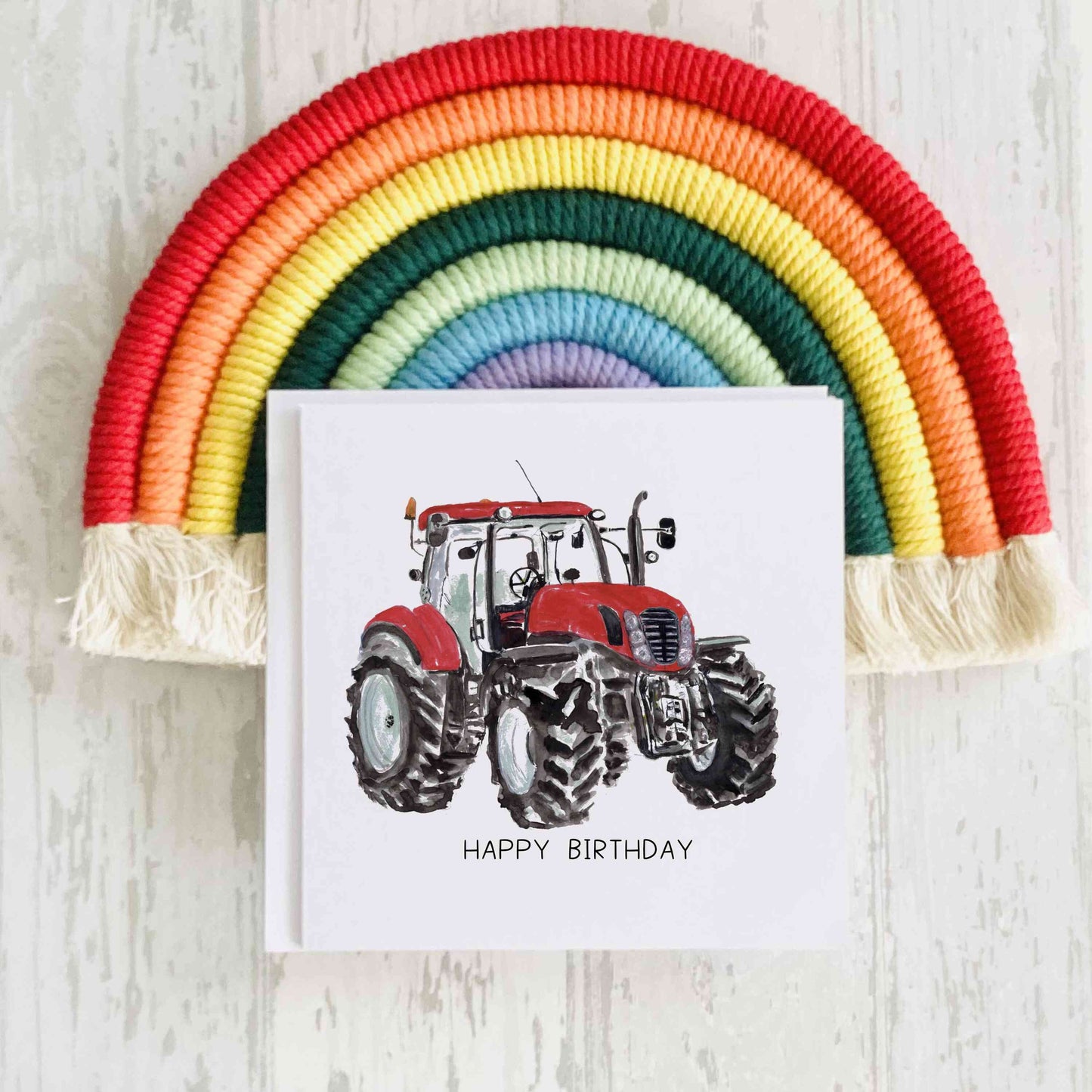 Red Tractor Birthday Card, Father's Day Card