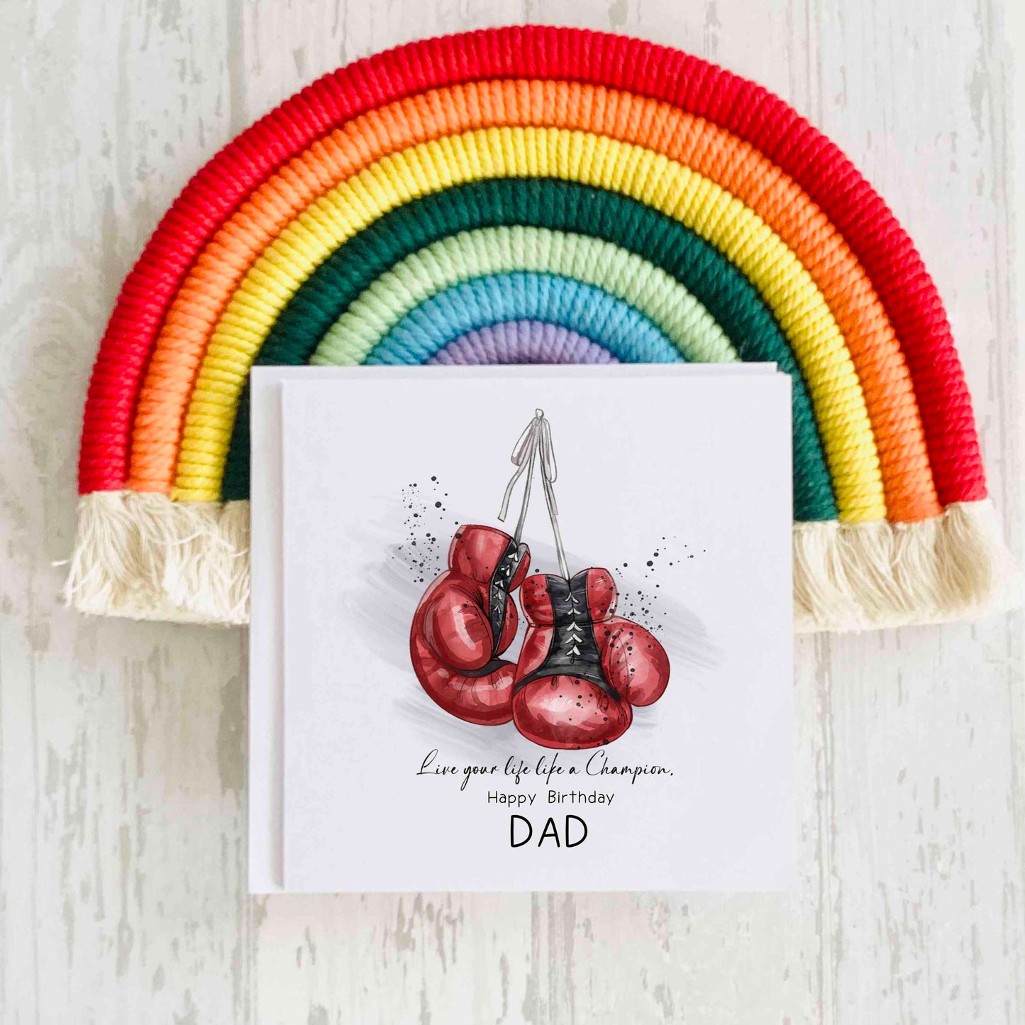 Boxing Themed Birthday Card, Father's Day Card