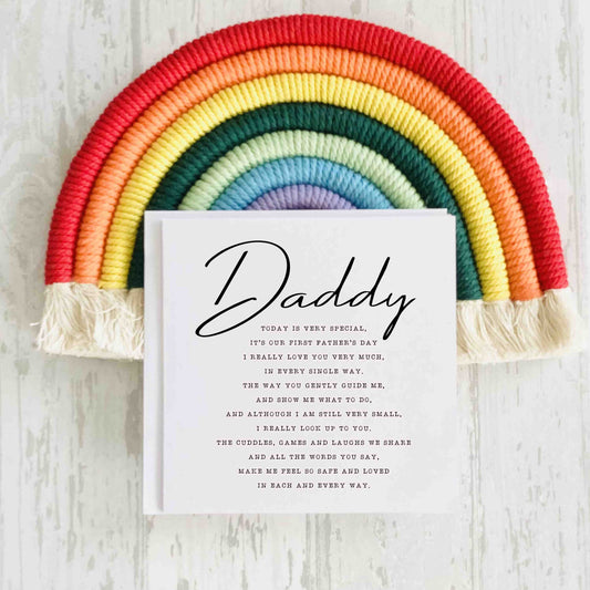 First Father's Day, Father's Day Poem Card,