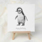 Penguin Birthday Card - Personalised Penguin Card