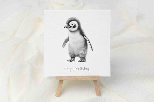 Penguin Birthday Card - Personalised Penguin Card