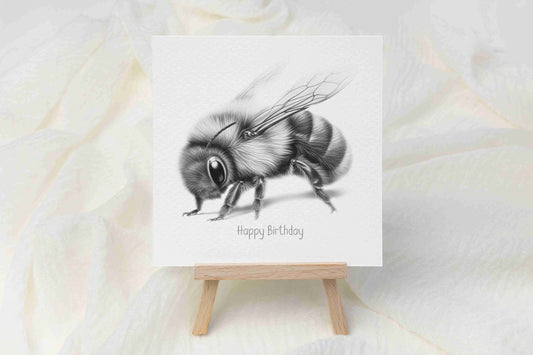 Bee Birthday Card - Personalised Bee Card