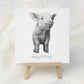 Pig Birthday Card - Personalised Pig Card