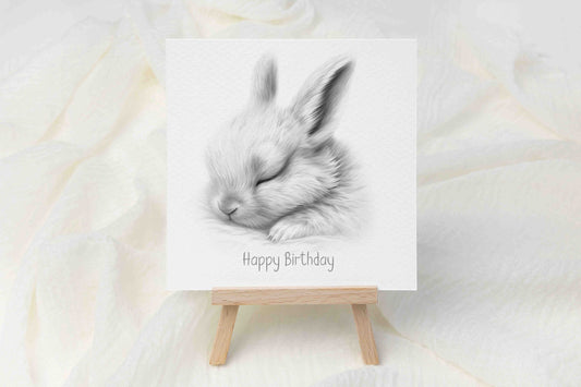 Bunny Birthday Card - Personalised Bunny Card