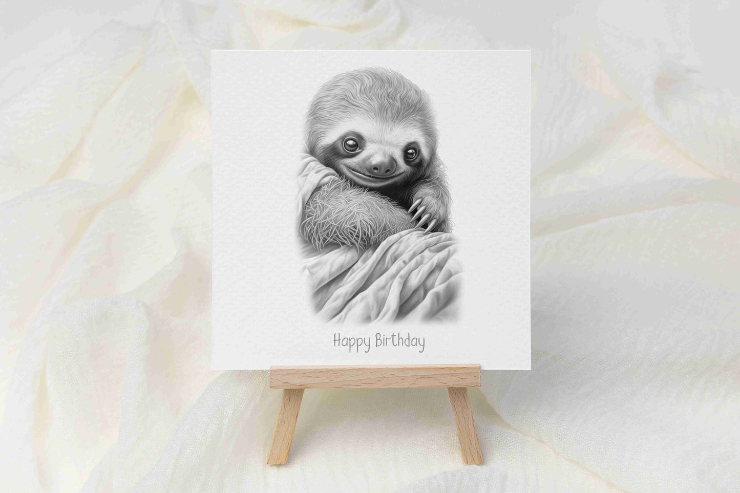 Sloth Birthday Card - Personalised Sloth Card