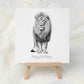 Lion Birthday Card - Personalised Lion Card