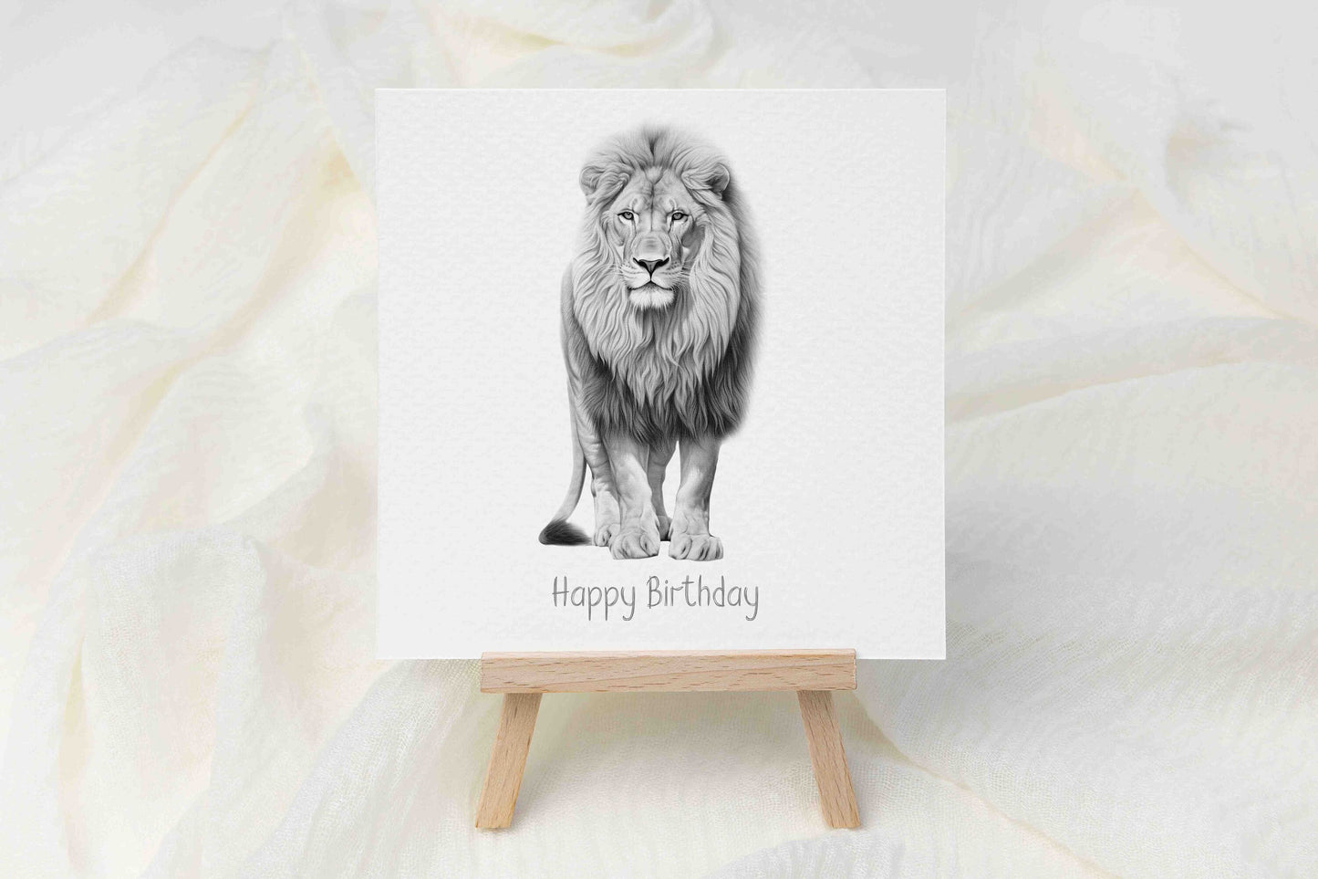 Lion Birthday Card - Personalised Lion Card