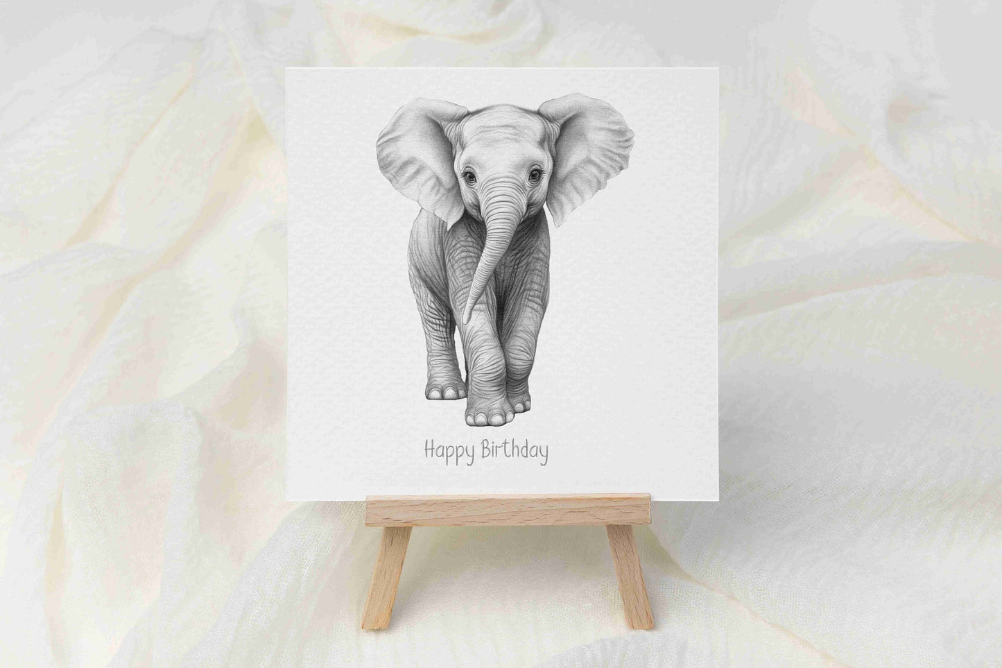 Elephant Birthday Card - Personalised Elephant Card