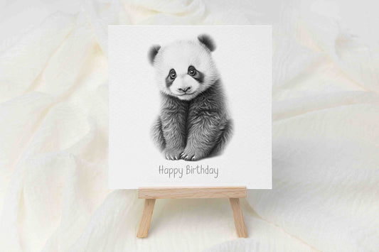 Panda Birthday Card - Personalised Panda Card