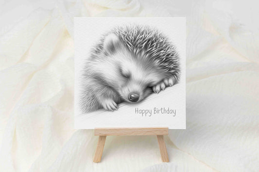 Hedgehog Birthday Card - Personalised Hedgehog Card