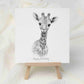 Giraffe Birthday Card - Personalised Giraffe Card