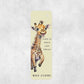 Personalised Teacher Giraffe Bookmark, Thank you end of term Gift, Teacher Appreciation Gift