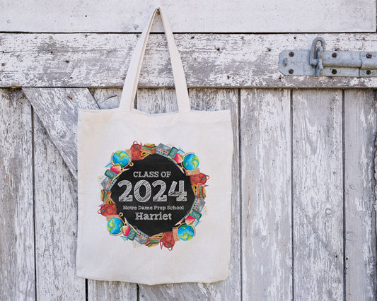 Personalised School Leavers Tote Bags - Class of 2024