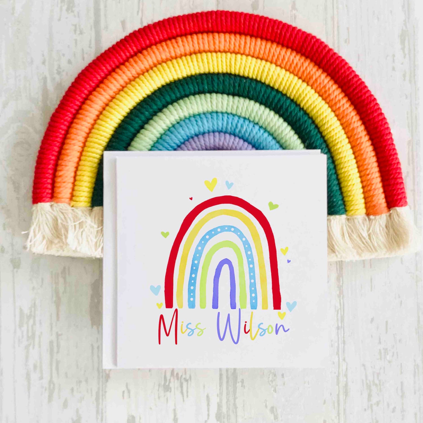 Personalised Rainbow Teacher Notebook, Thank you gift, Teacher Appreciation