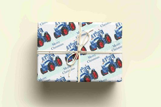 Personalised Christmas Wrapping Paper, Tractor Wrapping Paper