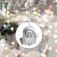 Personalised Christmas Jolly Santa, Christmas 2024 Aluminium Christmas Baubles - 76mm Size, Lightweight Keepsake Decoration