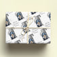 Personalised Christmas Gonk Initial Wrapping Paper - Custom Name Gift Wrap - Festive Gonk Design - Unique Xmas Gift Wrap - UK Seller