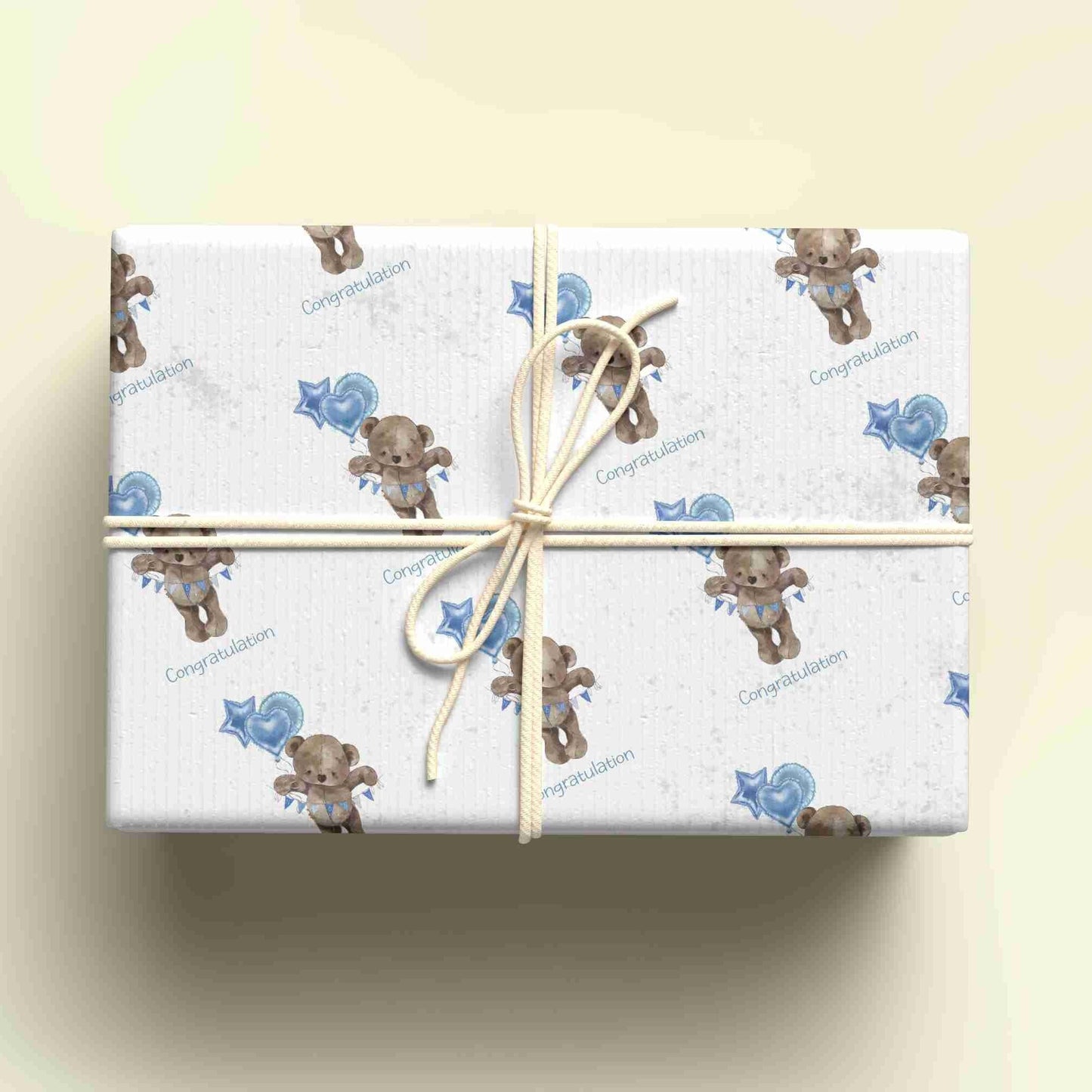 Personalised New Baby, Baby Shower, or Christening Wrapping Paper - Custom Gift Wrap