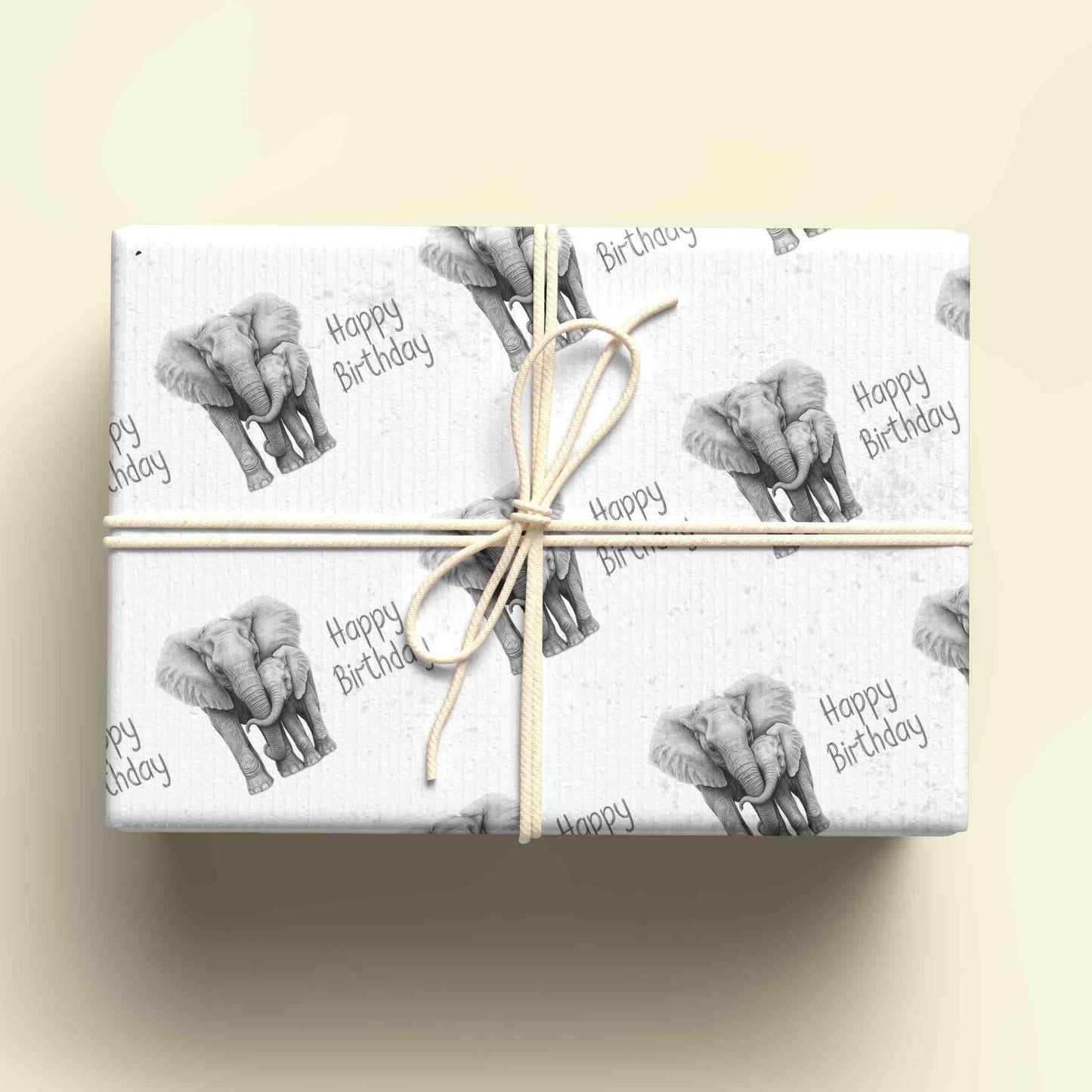 Elephant Wrapping Paper, Personalised Gift Wrap, Birthday Wrapping Paper