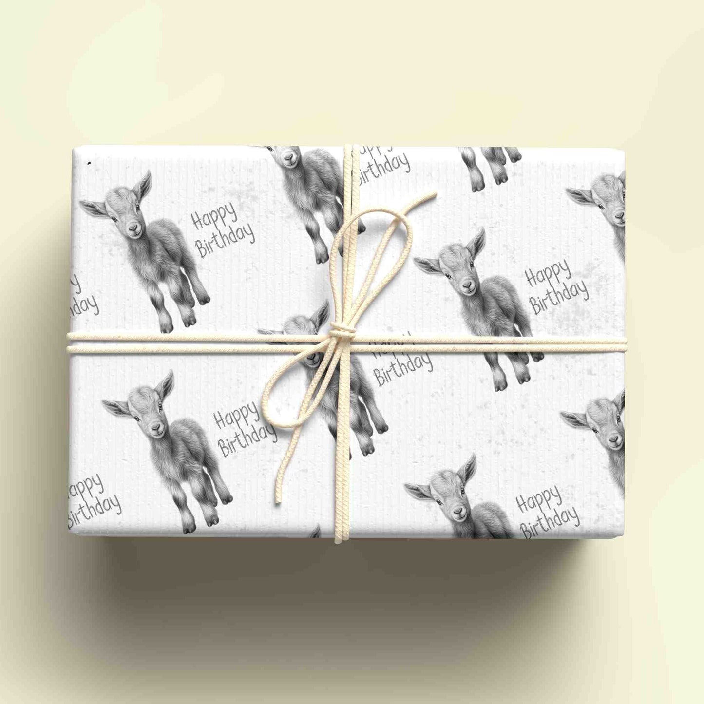 Goat Wrapping Paper, Personalised Gift Wrap, Birthday Wrapping Paper