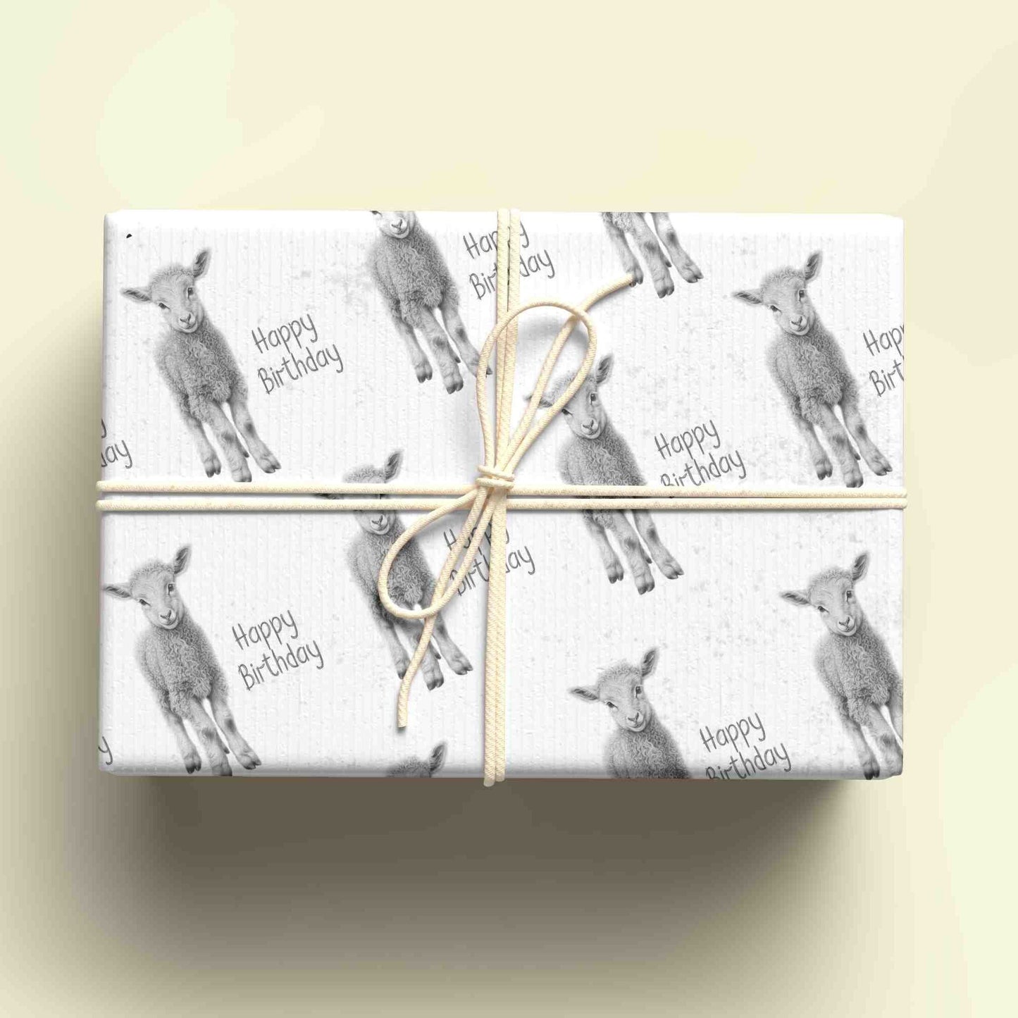 Lamb Wrapping Paper, Personalised Gift Wrap, Birthday Wrapping Paper