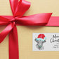 Personalised Cow Christmas Stickers for Cards & Gifts | Custom Holiday Stickers | Festive Labels