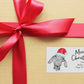 Personalised Goat Christmas Stickers for Cards & Gifts | Custom Holiday Stickers | Festive Labels