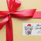 Personalised Pig Christmas Stickers for Cards & Gifts | Custom Holiday Stickers | Festive Labels