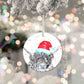 Personalised Christmas Highland Cow Aluminium Christmas Baubles - 76mm Size, Lightweight Keepsake Decoration