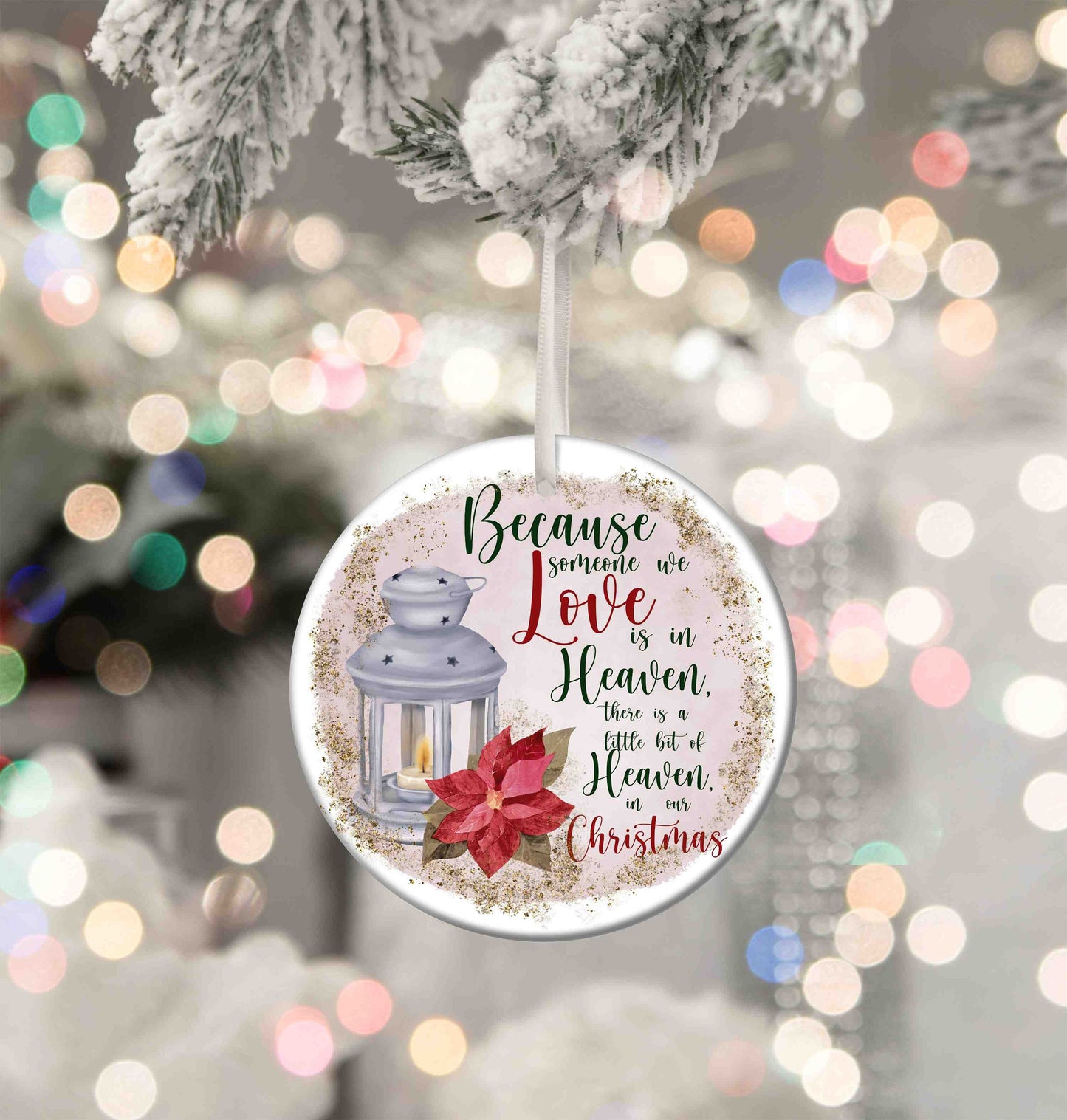 Christmas Memorial Aluminium Christmas Baubles - 76mm Size, Lightweight Keepsake Decoration