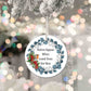 Christmas Memorial Aluminium Christmas Baubles, Robins Appear When Loved Ones are Near - 76mm Size, Lightweight Keepsake Decoration