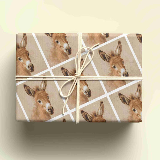 Donkey Wrapping Paper - Cute, Eco-Friendly Gift Wrap for All Occasions