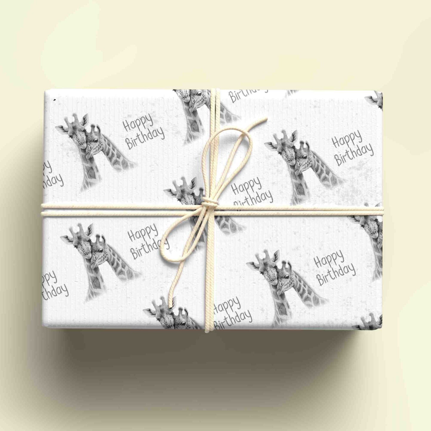 Giraffe Wrapping Paper, Personalised Gift Wrap, Birthday Wrapping Paper