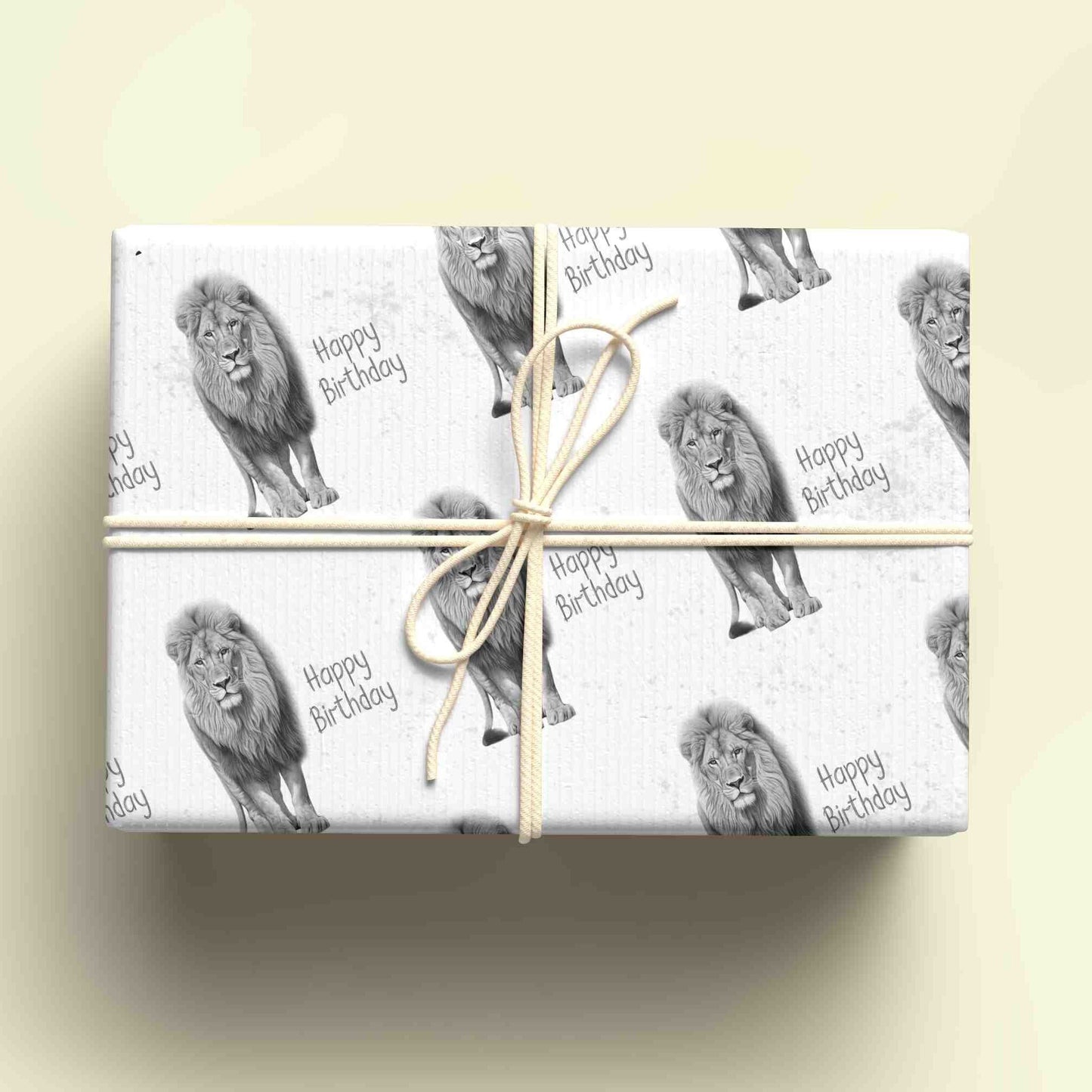 Lion Wrapping Paper, Personalised Gift Wrap, Birthday Wrapping Paper