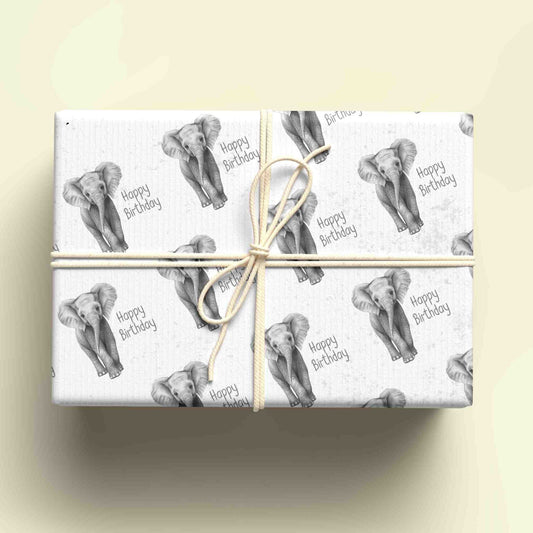 Elephant Wrapping Paper - Personalised Gift Wrap