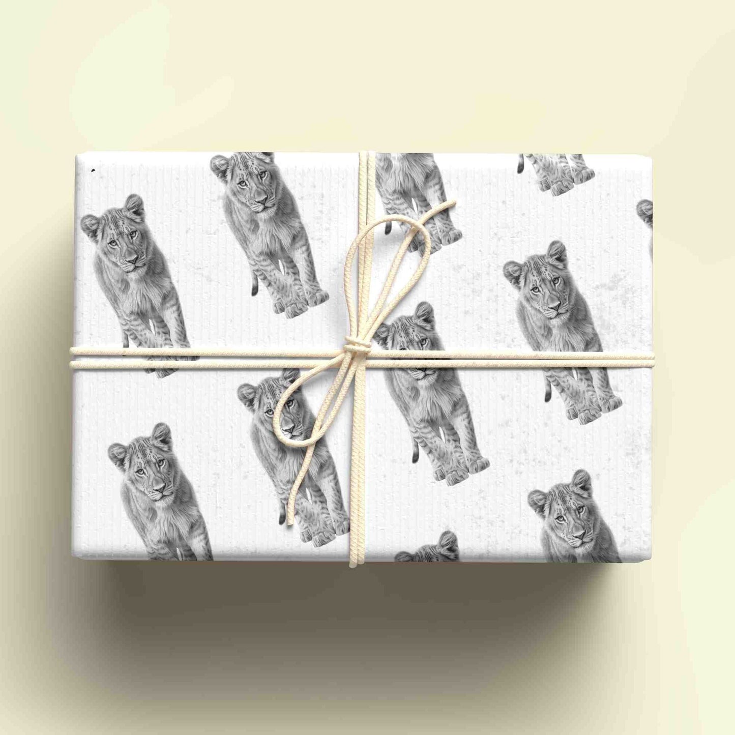 Lioness Wrapping Paper, Personalised Gift Wrap, Birthday Wrapping Paper