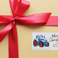 Personalised Tractor Christmas Stickers for Cards & Gifts | Custom Holiday Stickers | Festive Labels